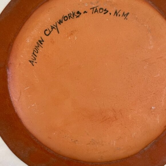 Christine Autumn Ceramic Plate Pottery Blackbird Handmade Southwest Plate - Picture 3 of 5
